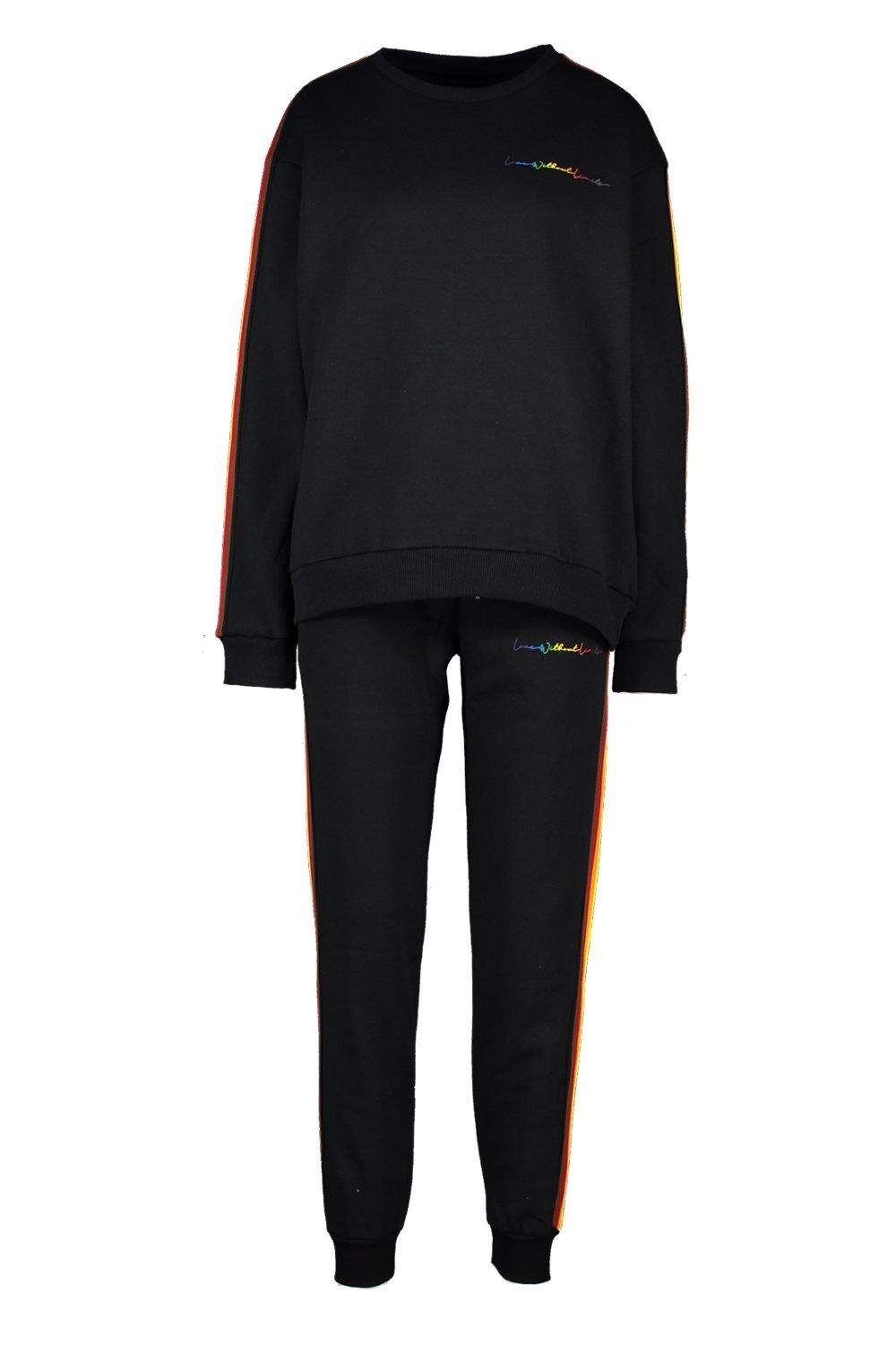 Boohoo store rainbow tracksuit