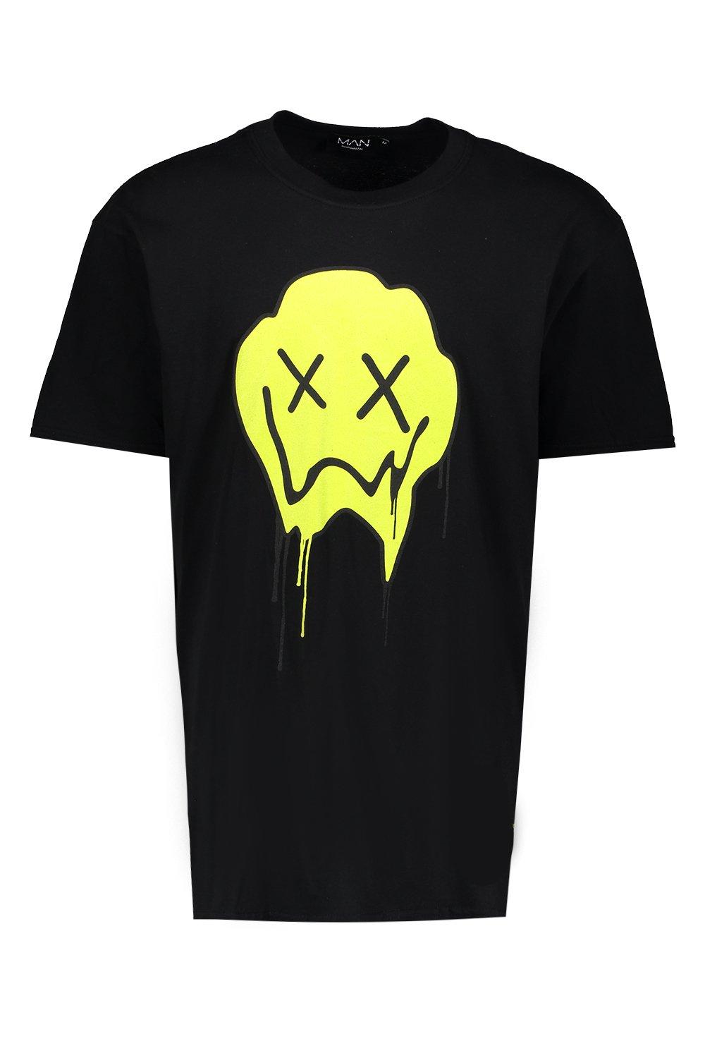 Oversized Drip Face T-Shirt | boohoo