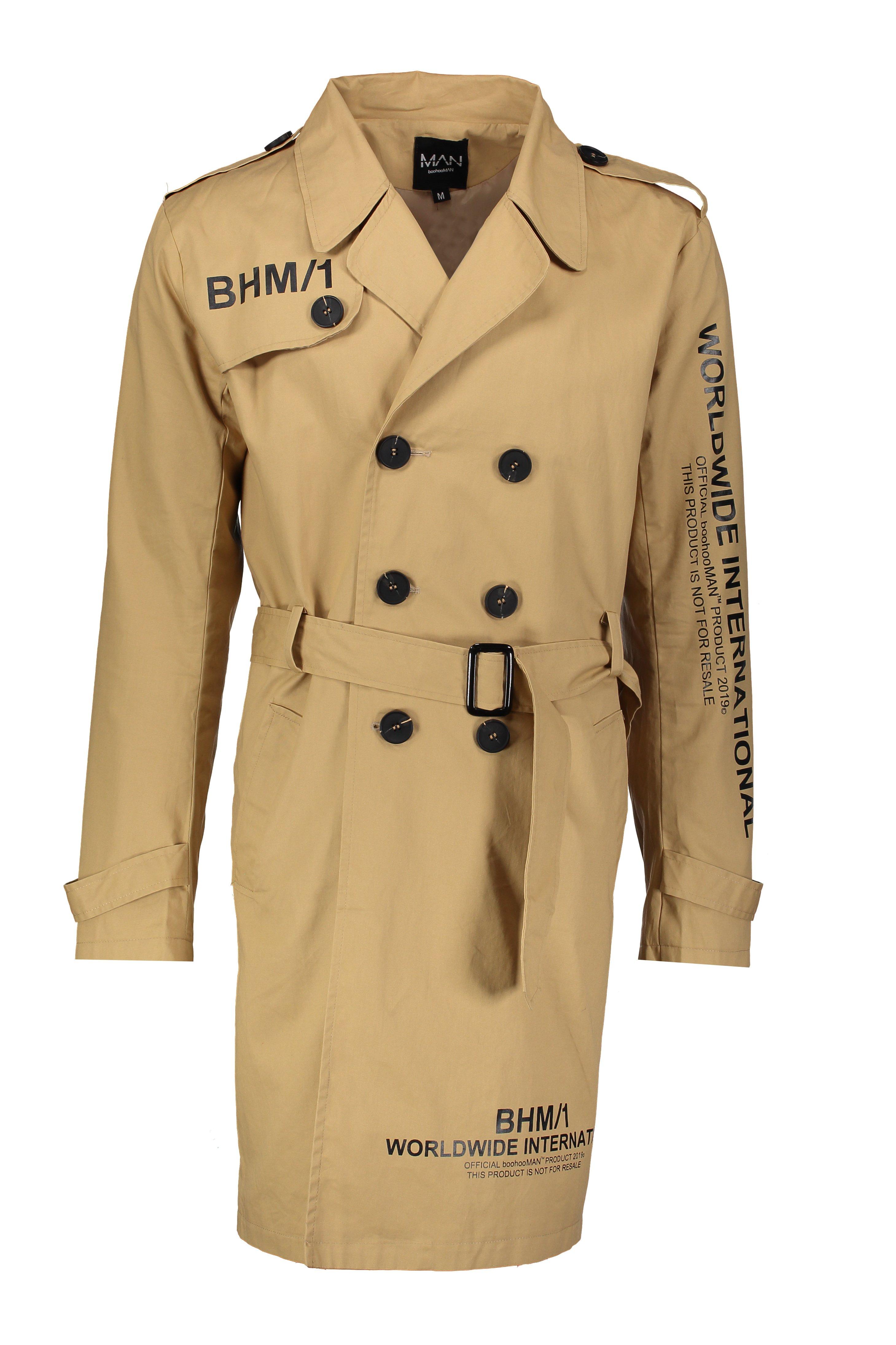 Boohooman trench outlet coat