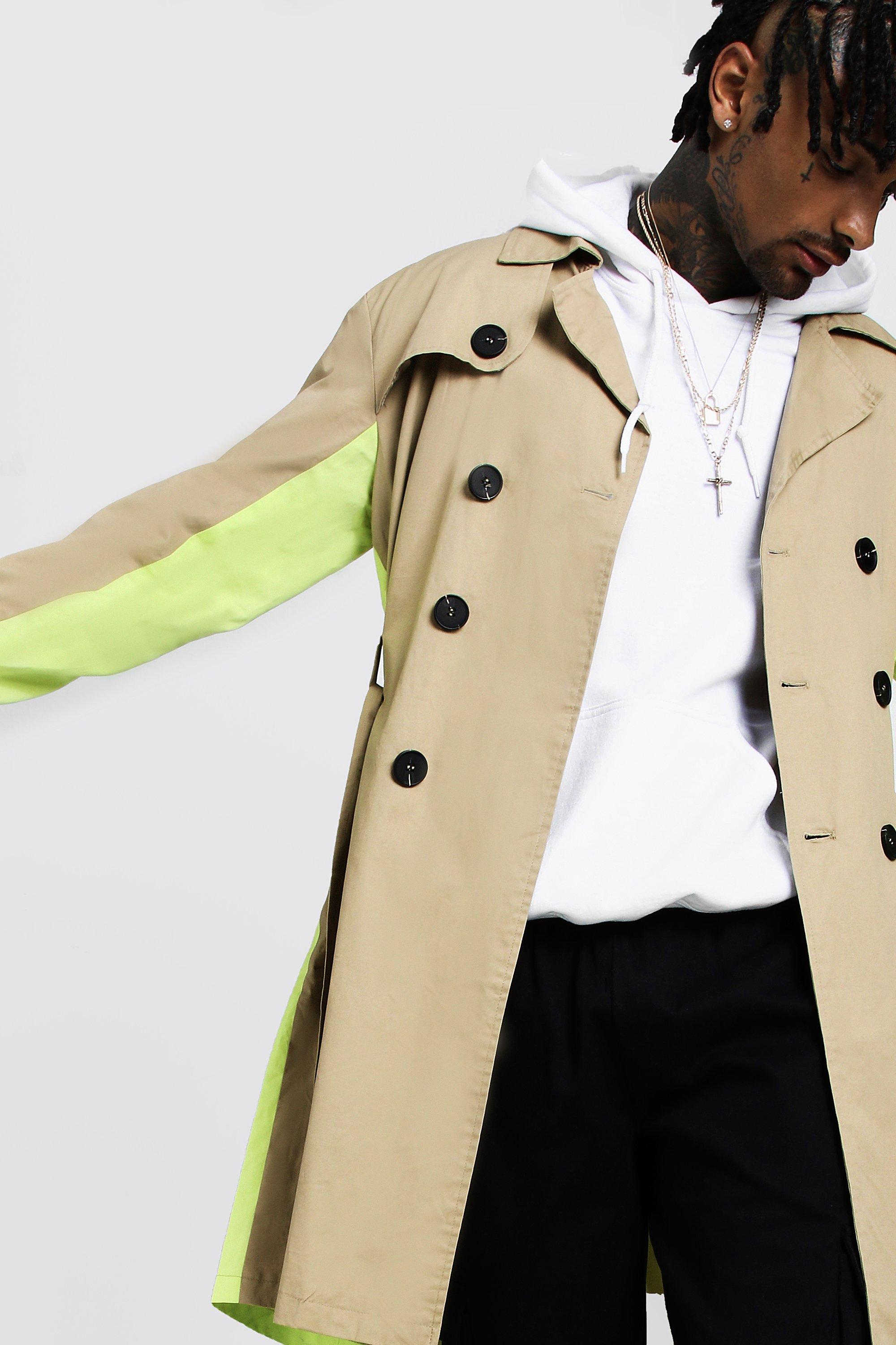 Boohoo mens hot sale trench coat