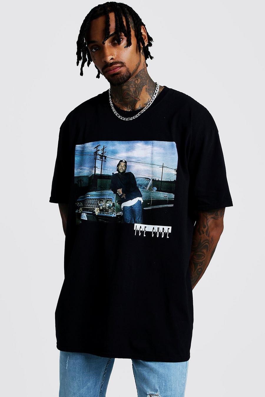 Camiseta oversize con estampado de Ice Cube, Negro image number 1