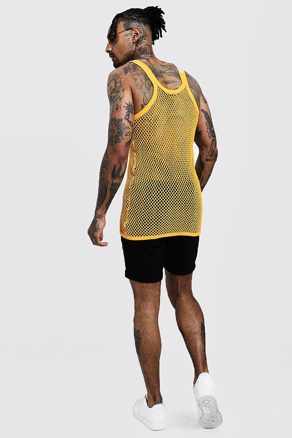 mens vest mesh airtex light summer 100% cotton gym tank top vests S M L XL XXL 