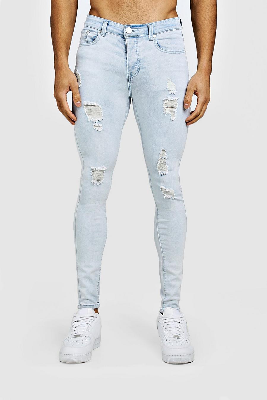 קרח סופר סקיני ג'ינס עם קרעים image number 1