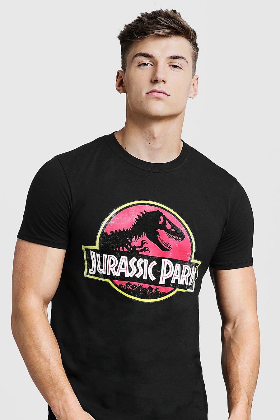 Black Jurassic Park License T-Shirt image number 1
