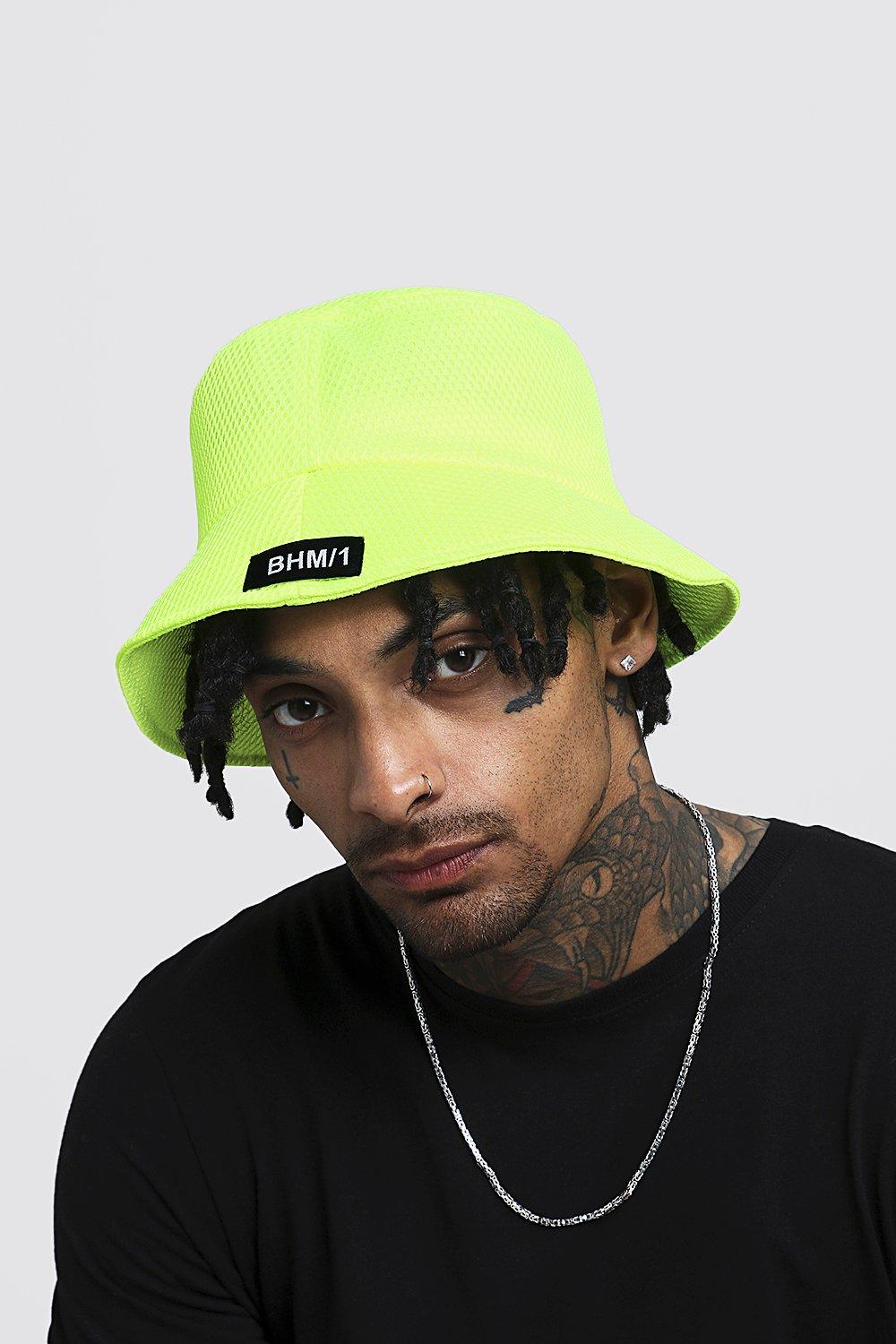bright yellow bucket hat