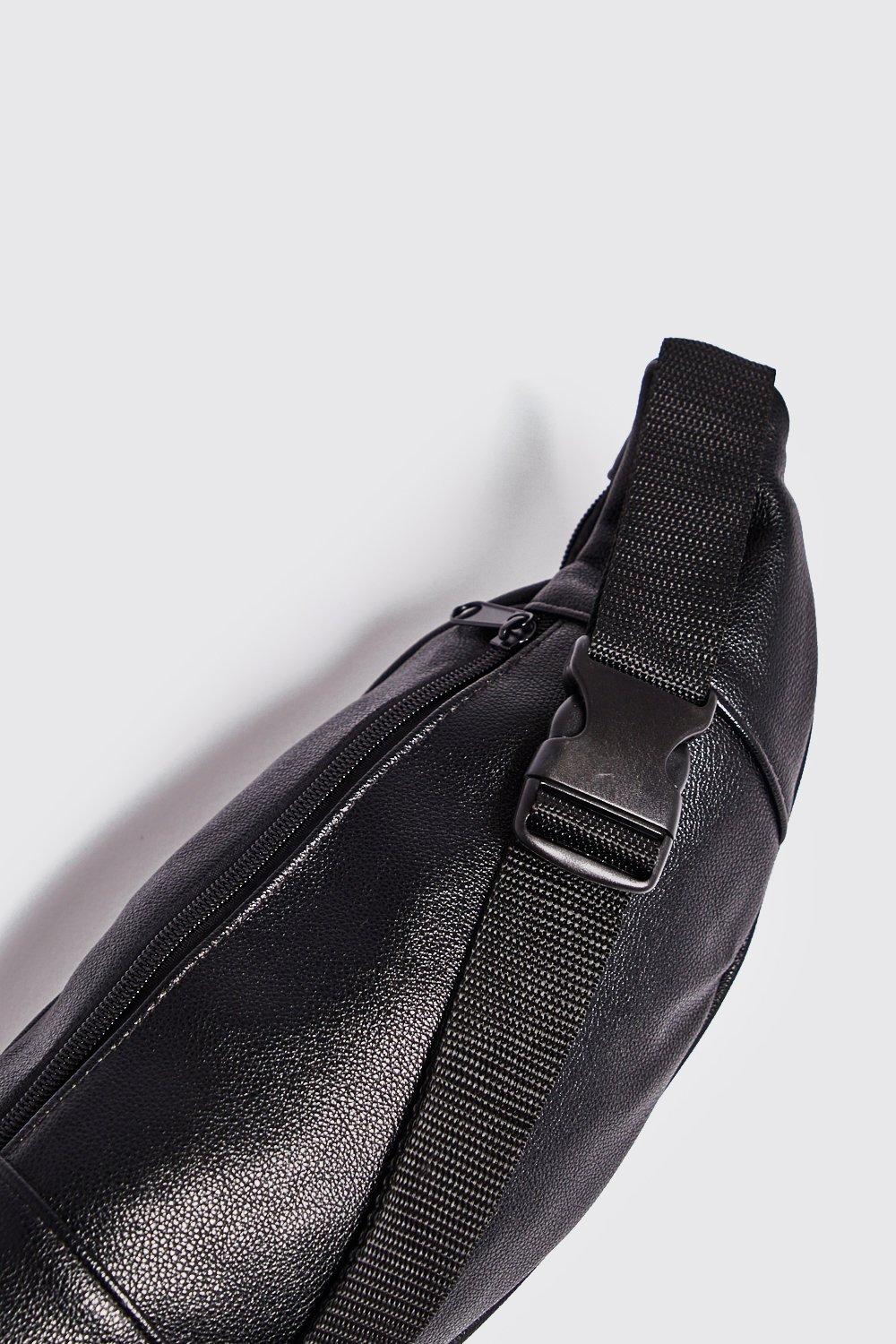 3D Front Pocket Faux Leather Bum Bag