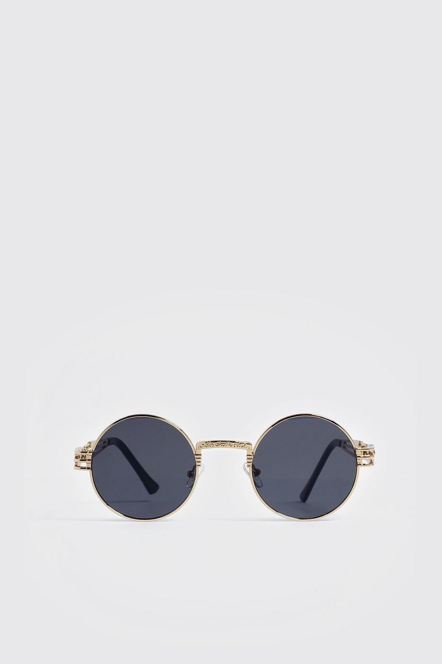 Zwart Vintage Zonnebril Met Poot Detail image number 1