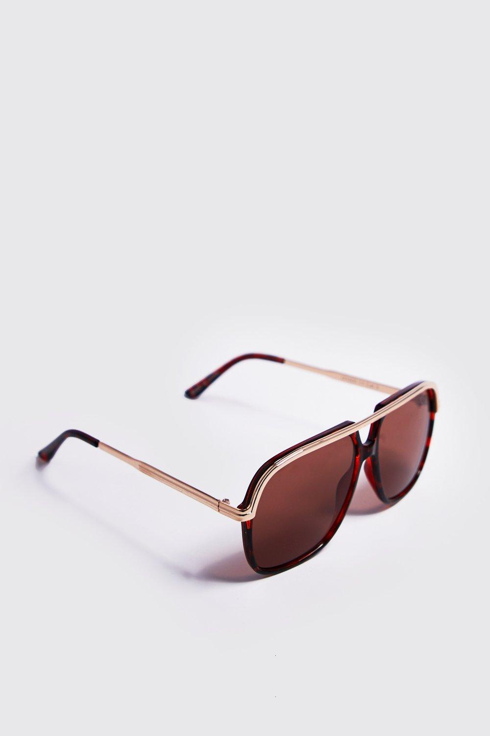 Gafas de sol barra superior dorada | boohoo