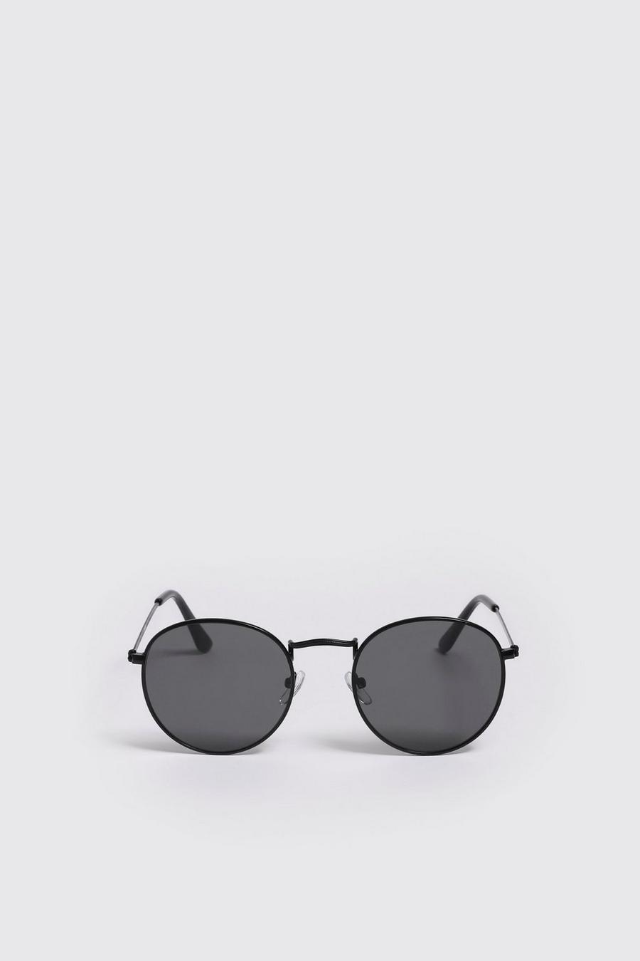 Black Runda solglasögon med spegelglas image number 1