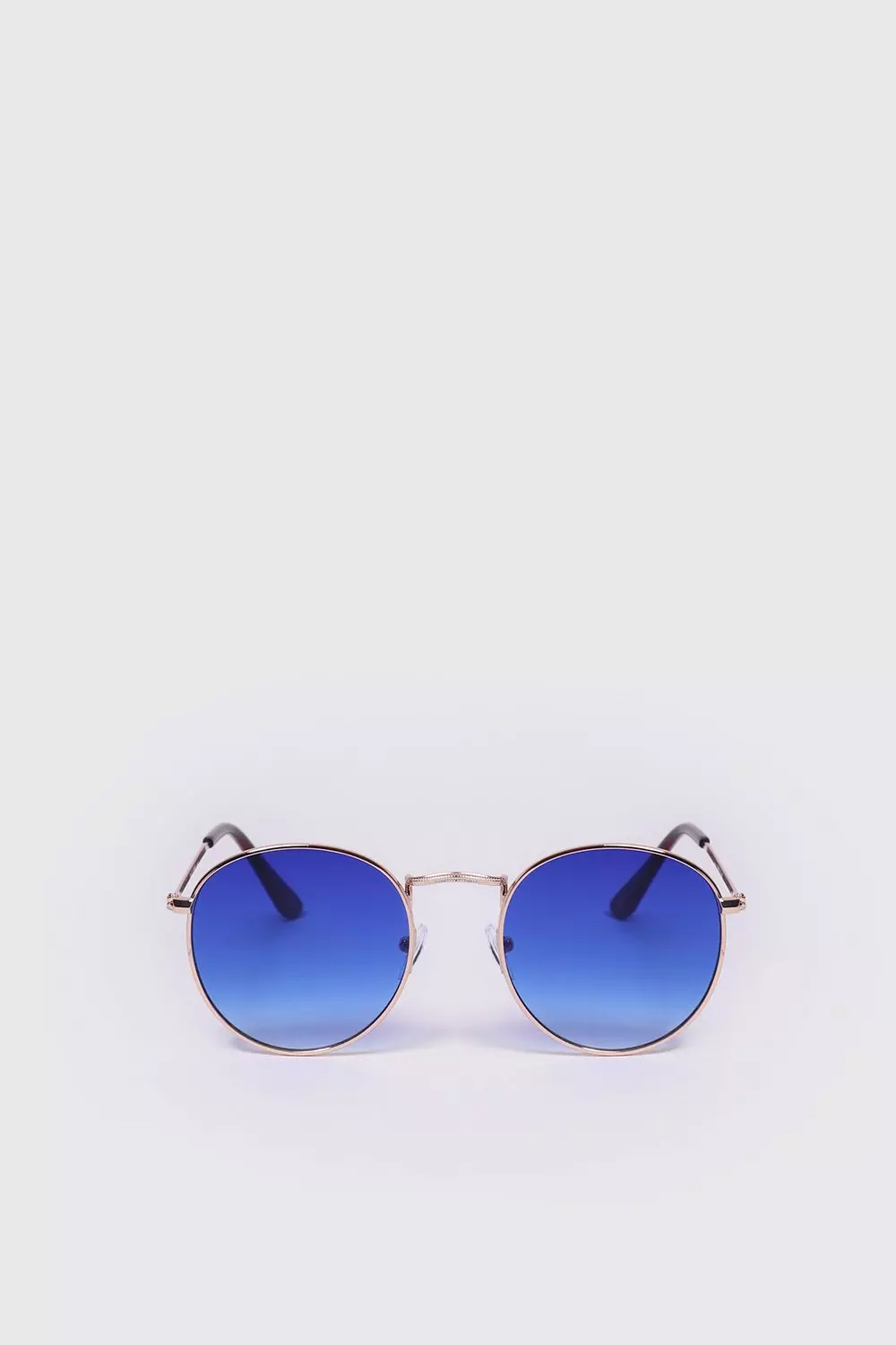 Blue mirror cheap circle sunglasses