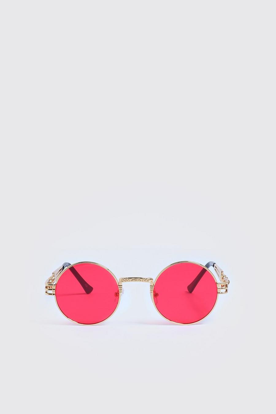 Vintage Sonnenbrille mit Armdetail, Rot image number 1