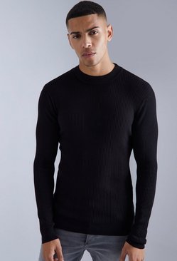 HTOOHTOOH Mens Stylish Color Stitching Round Neck Knitting Regular Fit Pullover Sweaters 