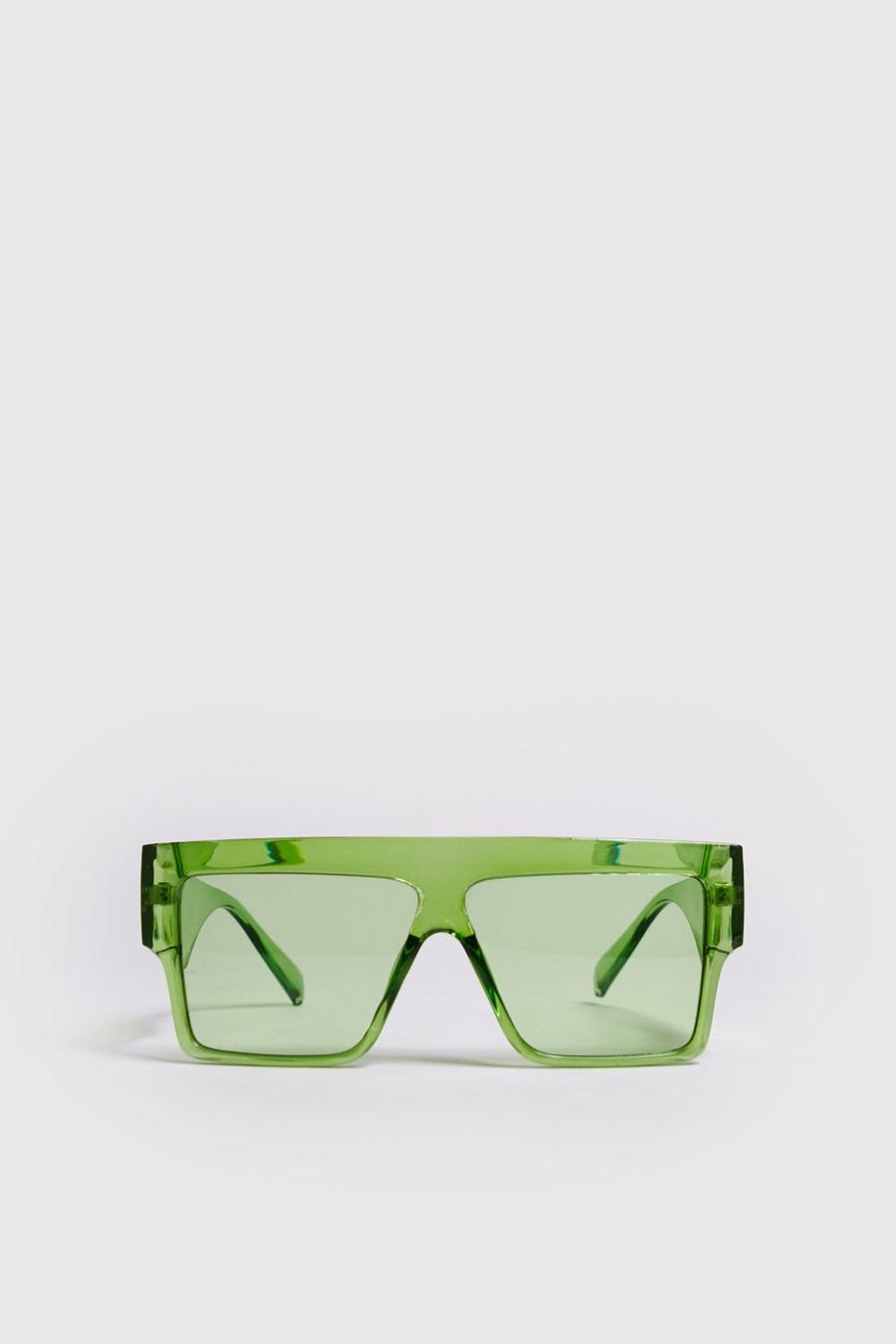 Green Oversized Festival Sunglasses image number 1