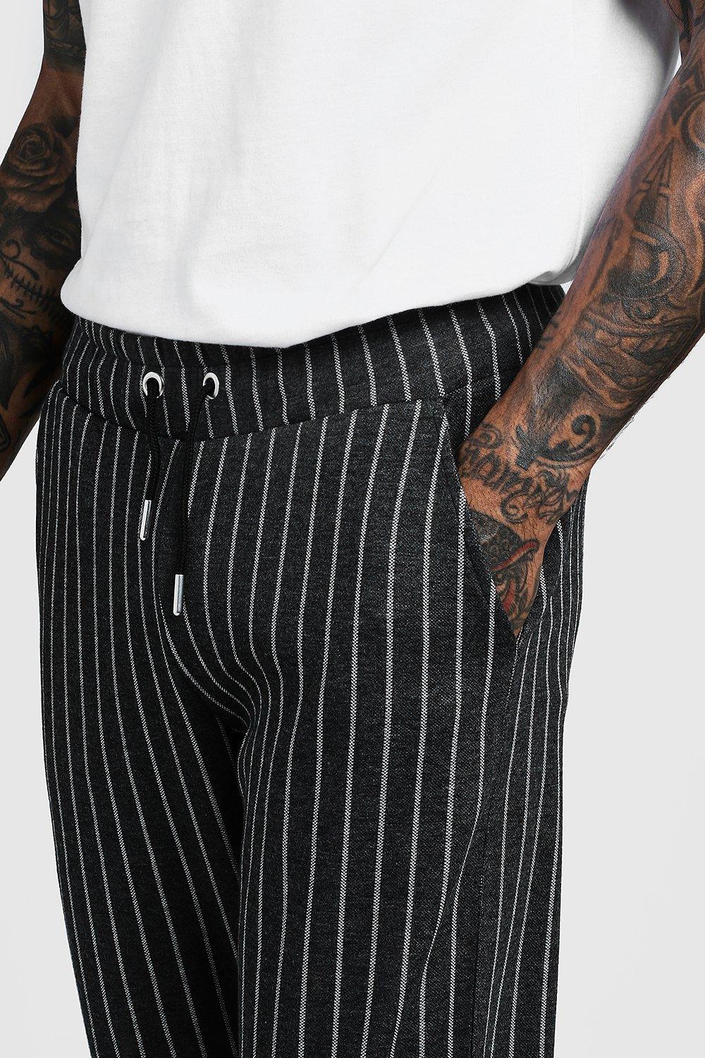 Pinstripe Jogger in Midnight