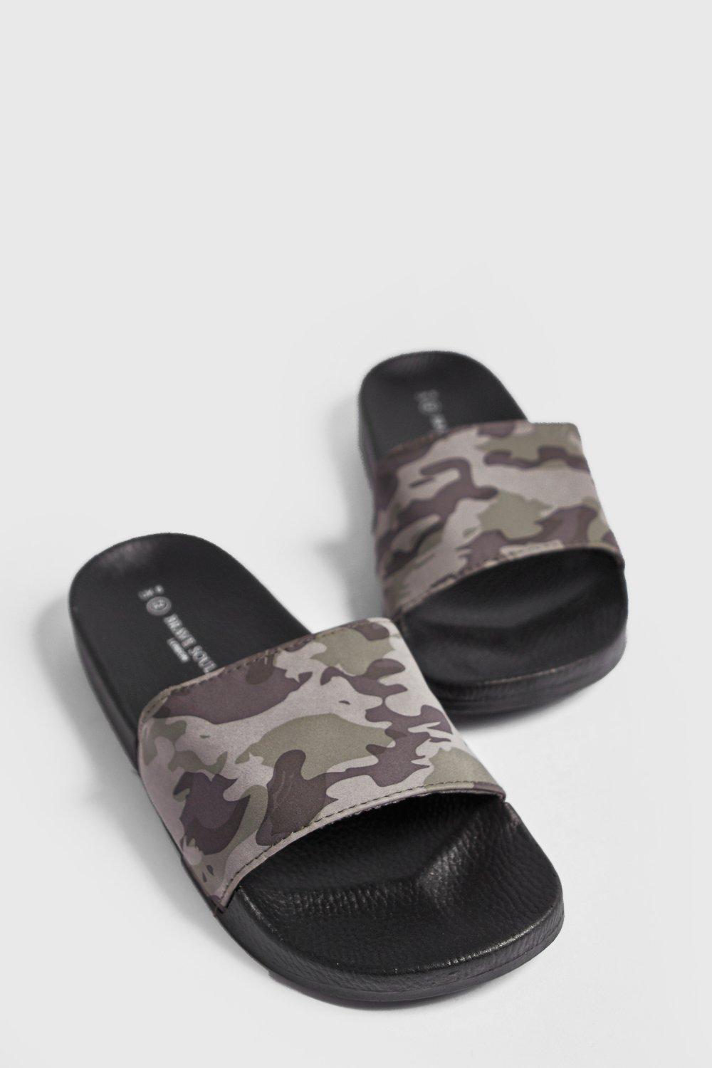 Mens on sale camo sliders