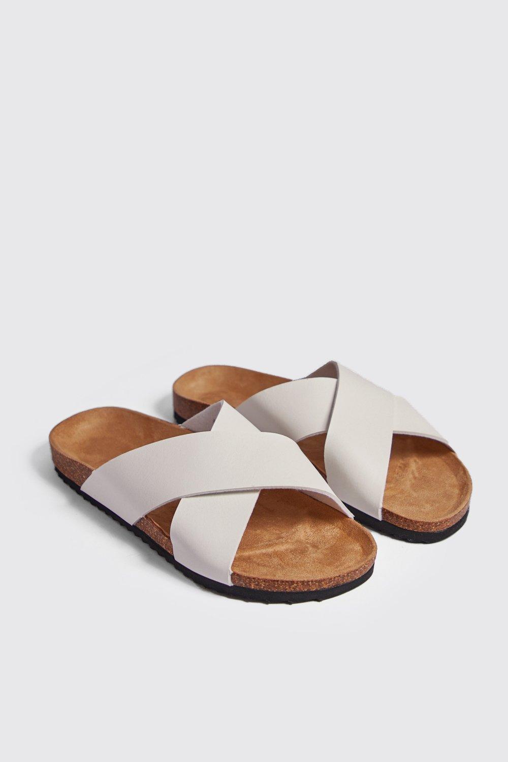 double strap footbed sandals