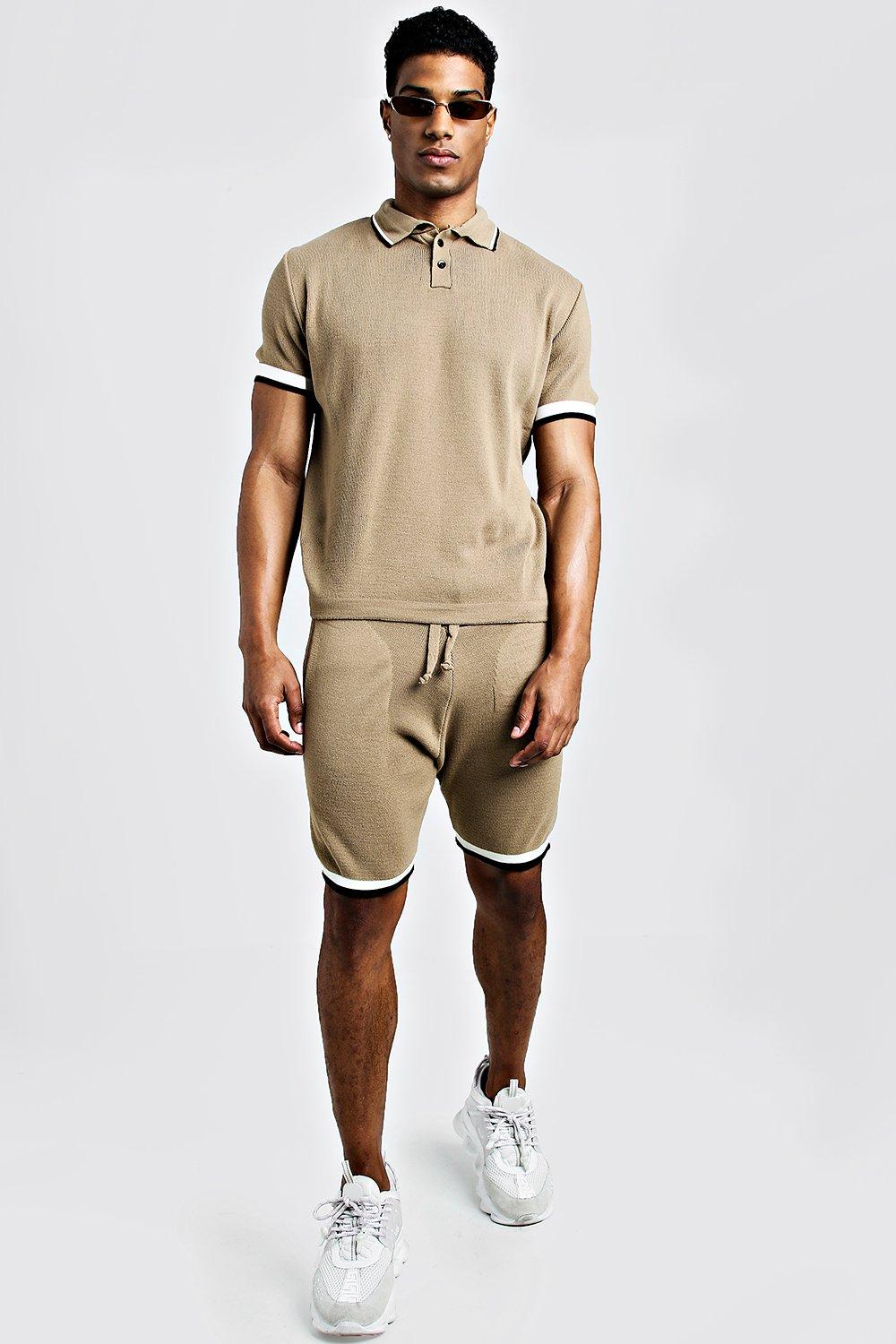 polo and shorts set