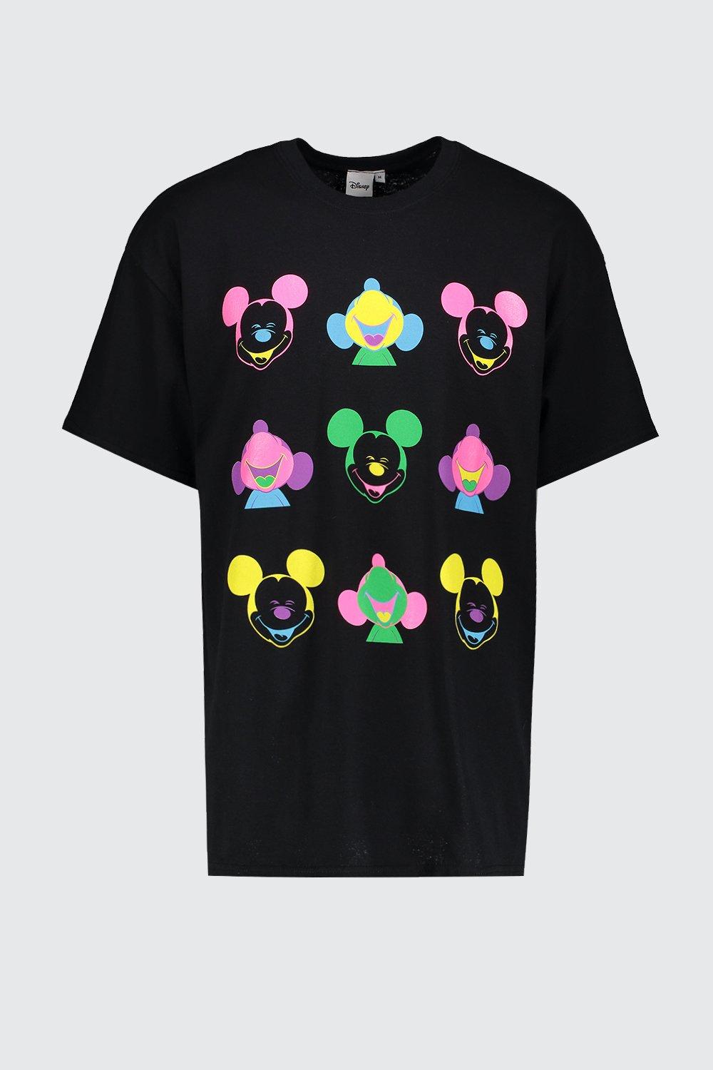 T-shirt oversize con stampa di Topolino felice della Disney