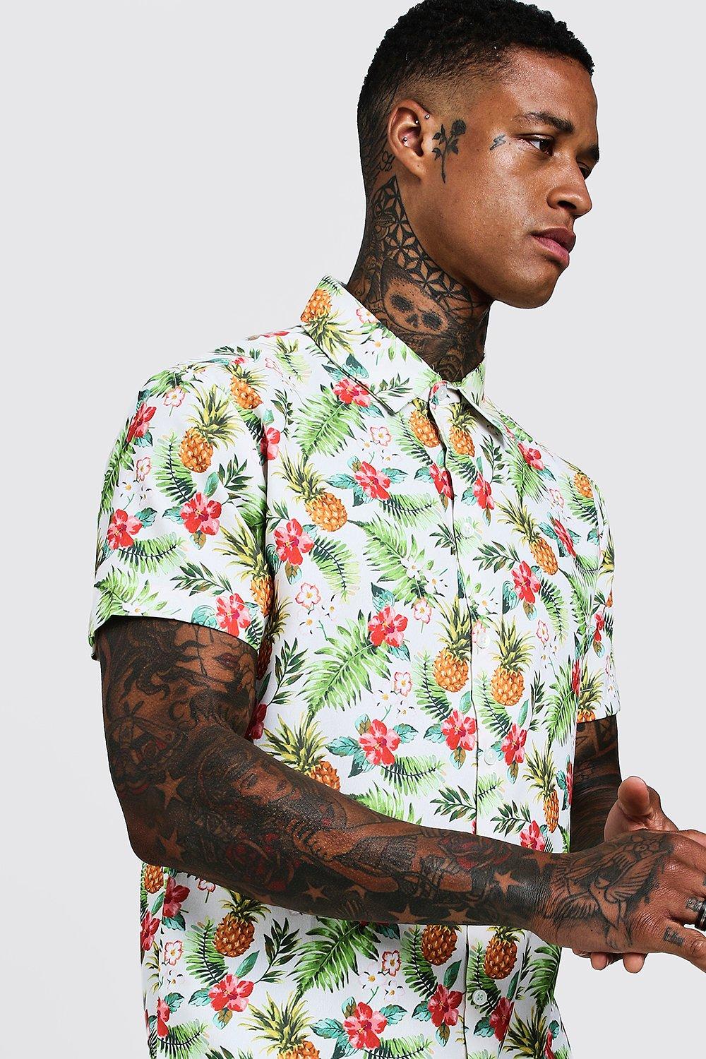 Camisa piñas online hombre