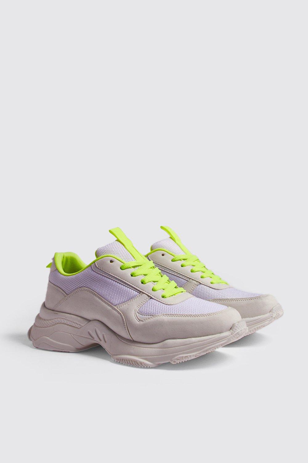 Neon store chunky trainers