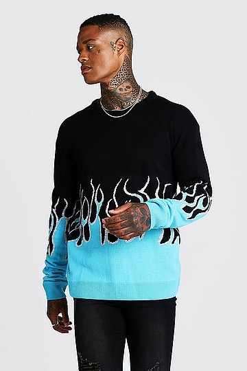 HTOOHTOOH Mens Solid Color Round Neck Long Sleeve Loose Fit Pullover Sweater 