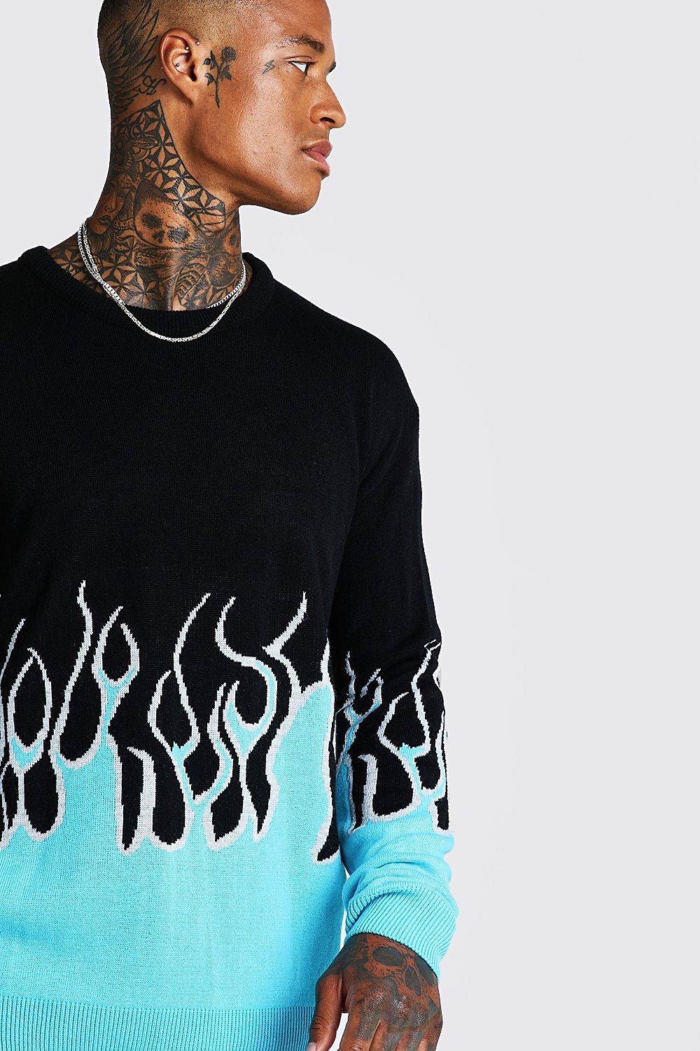 Orders blue flame sweatshirt