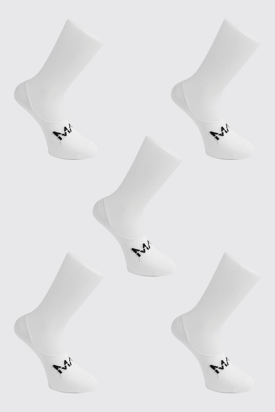 Lot de 5 paires de chaussettes invisibles - MAN, Blanc image number 1