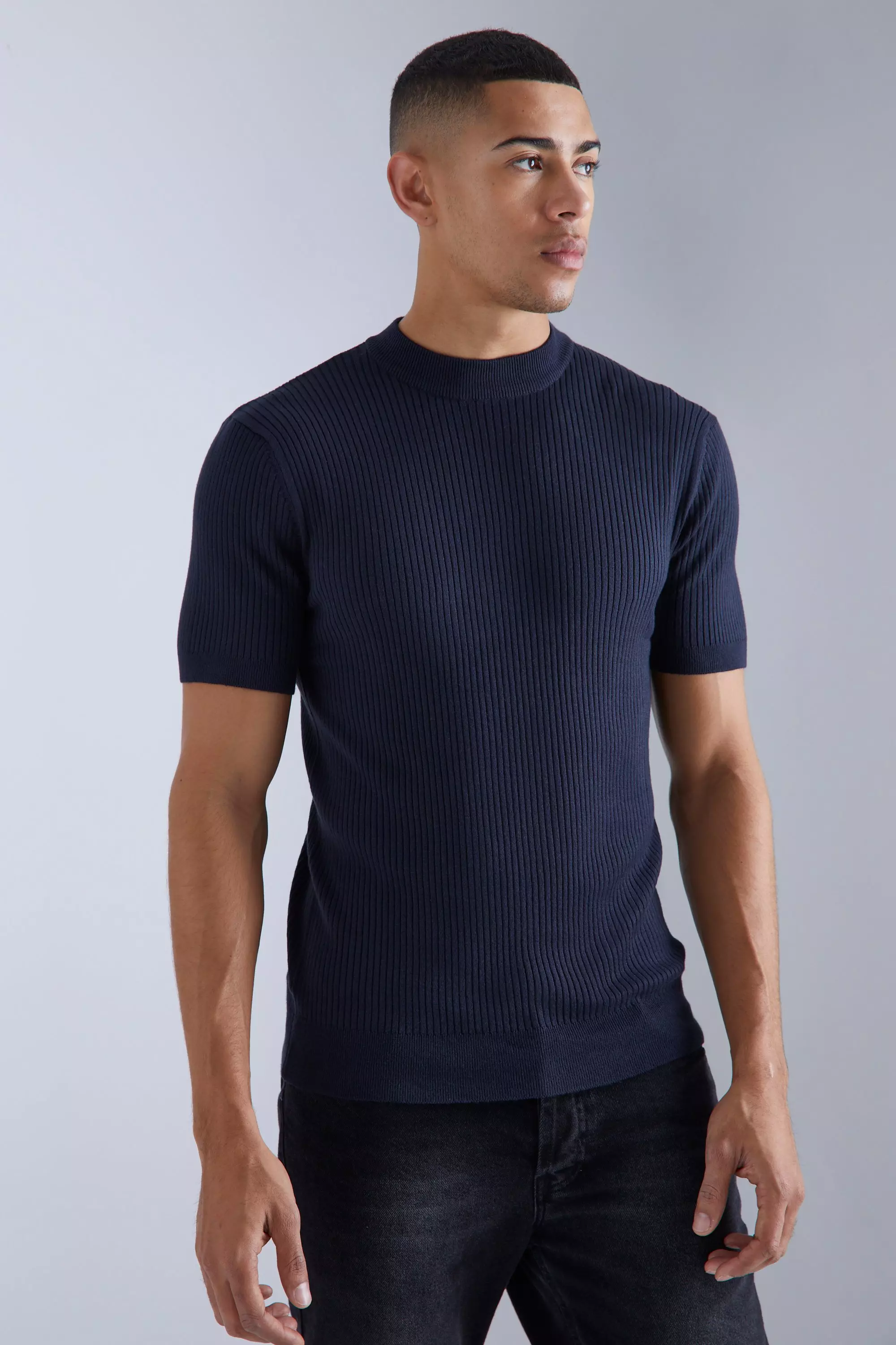 Short sleeve hotsell polo neck jumper