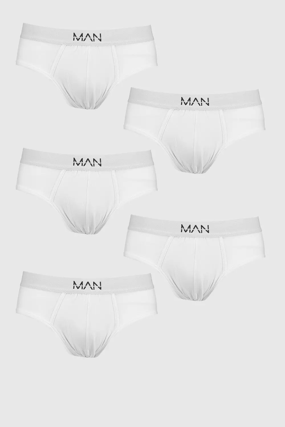 White 5 Pack MAN Dash Briefs alternative image