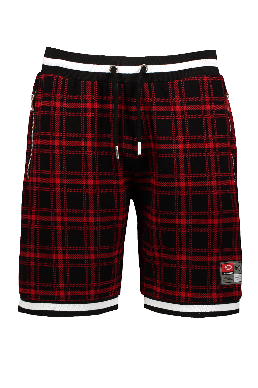Tartan Shorts With Sports Tape Detail
