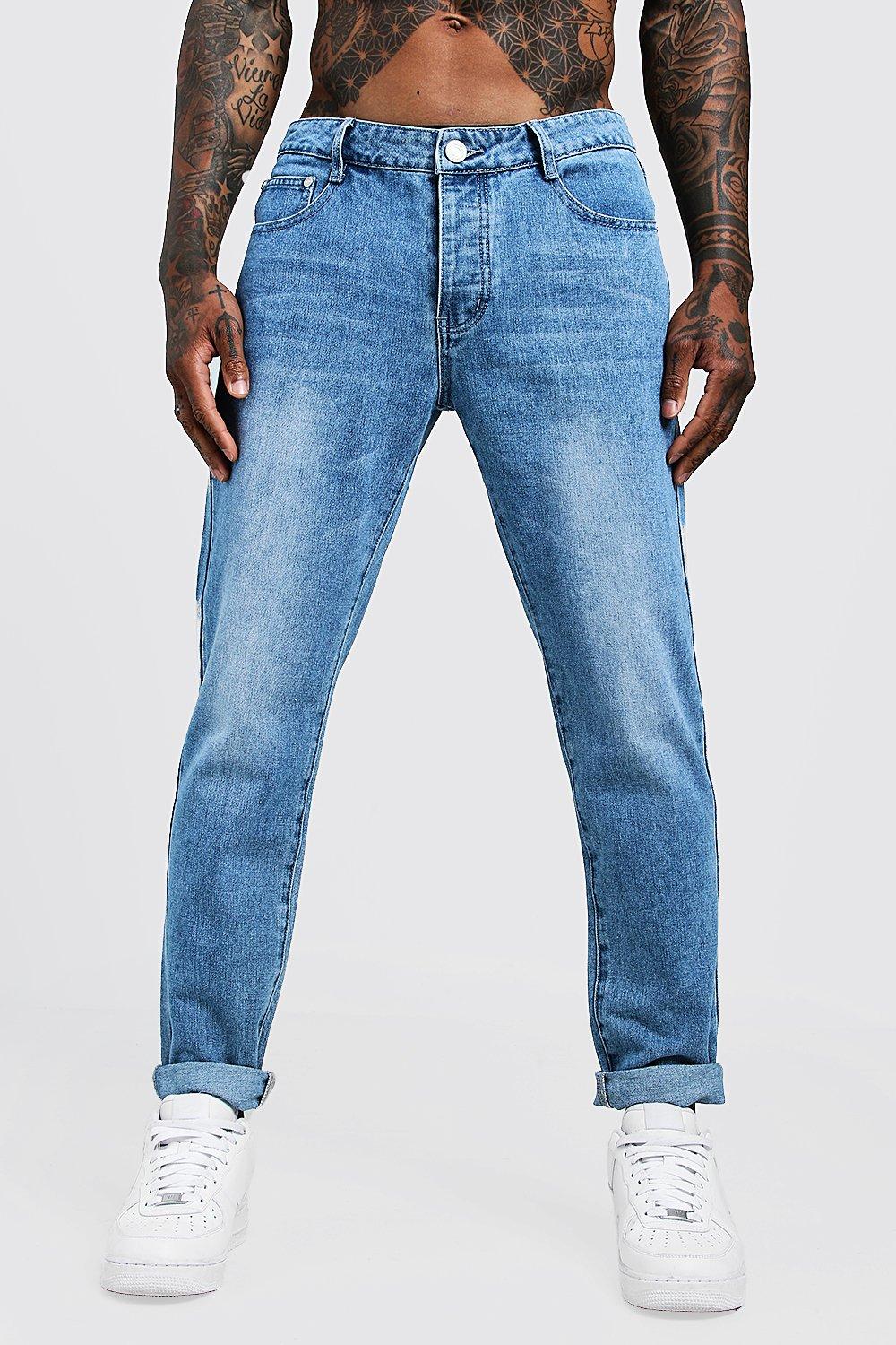 rigid denim skinny jeans