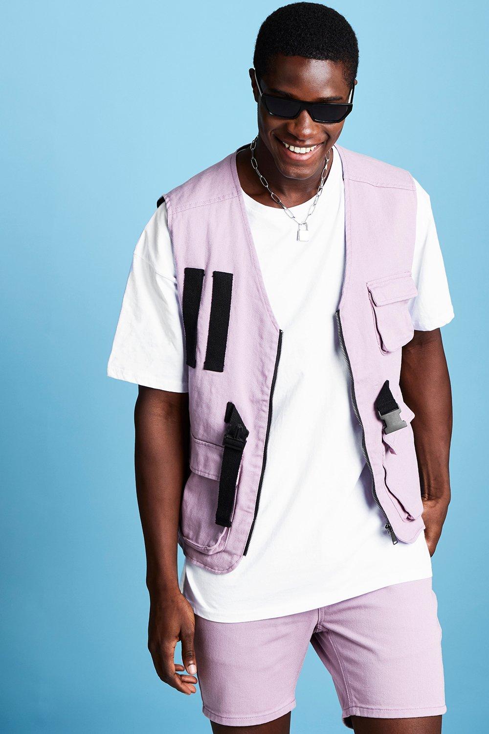 pink utility vest