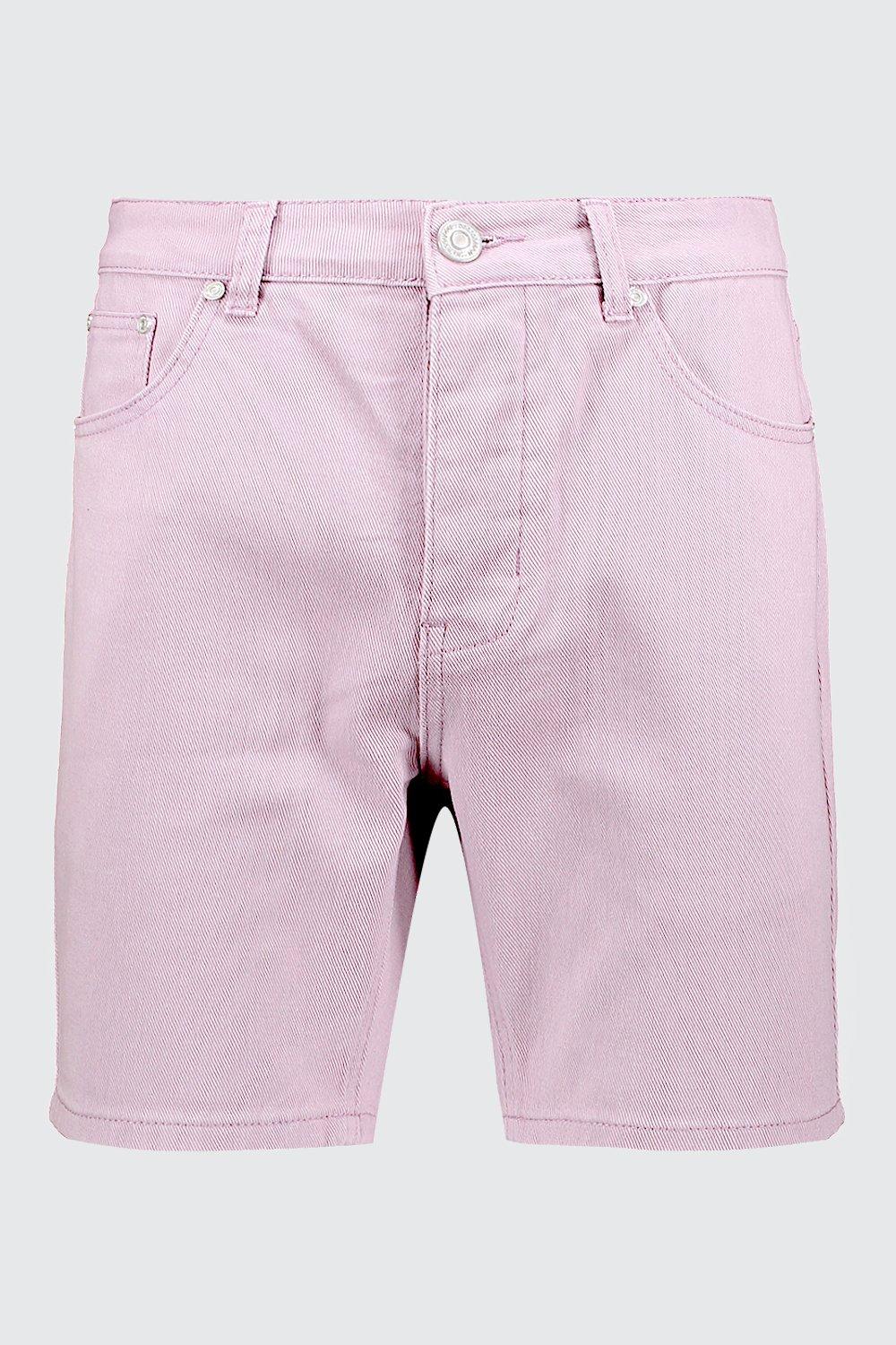 lilac denim shorts