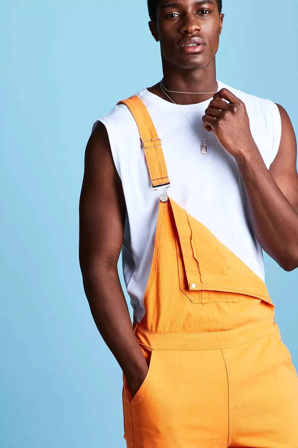 Yellow dungarees hot sale