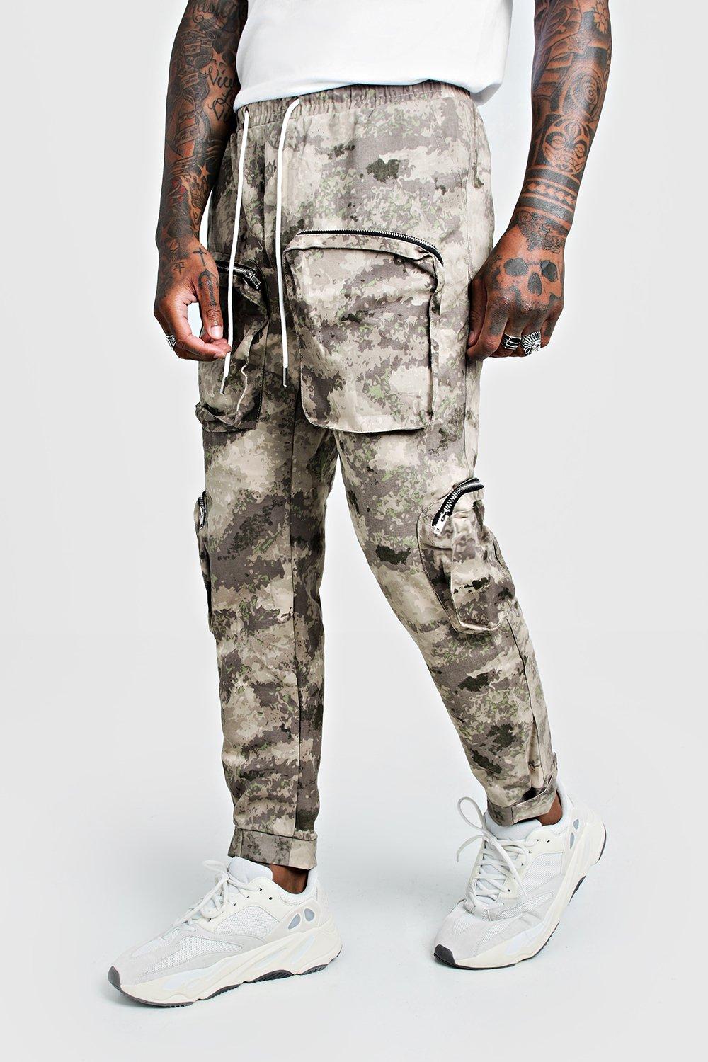 camo cargo trousers mens