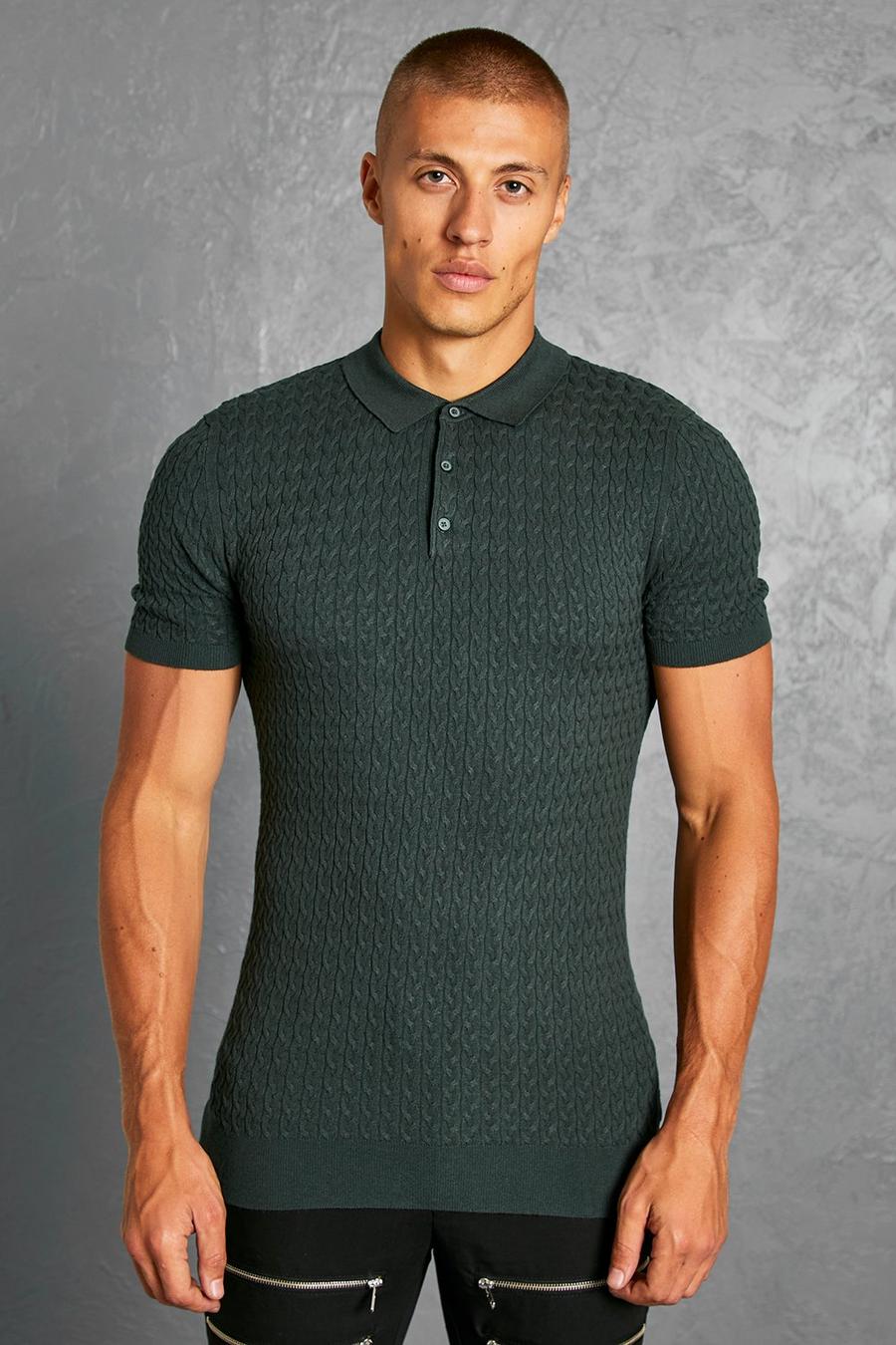 Forest Muscle Short Sleeve Cable Polo image number 1