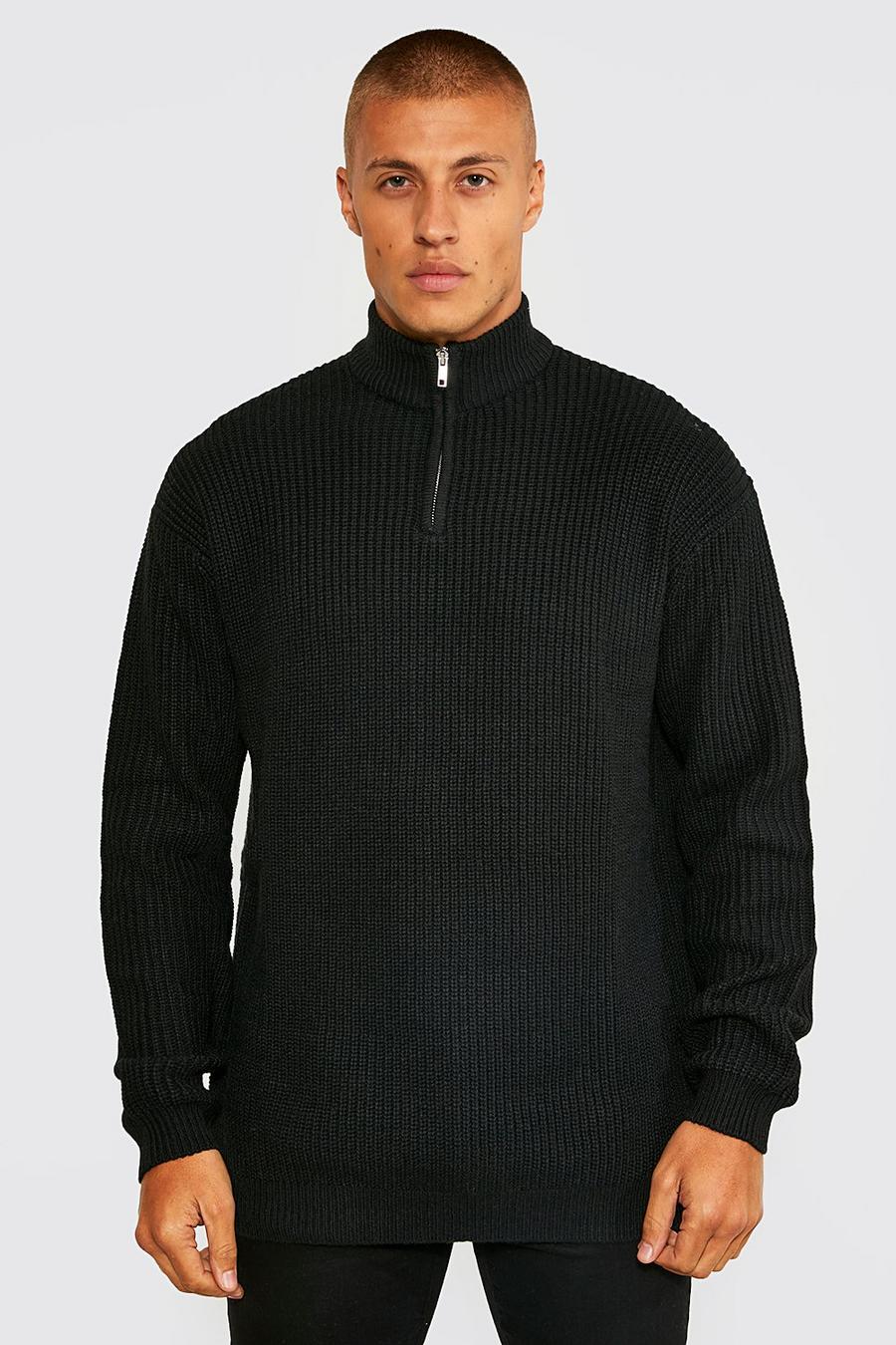  Oversize Pullover mit Trichterkragen, Black image number 1