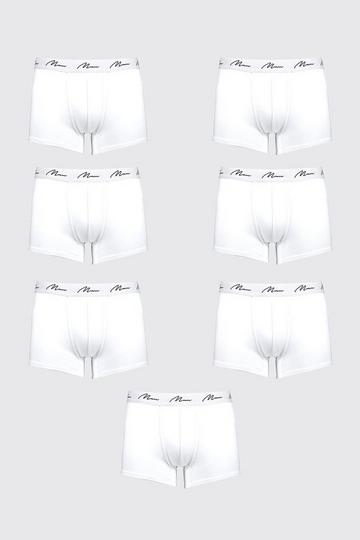 7 Pack MAN Signature Trunks white