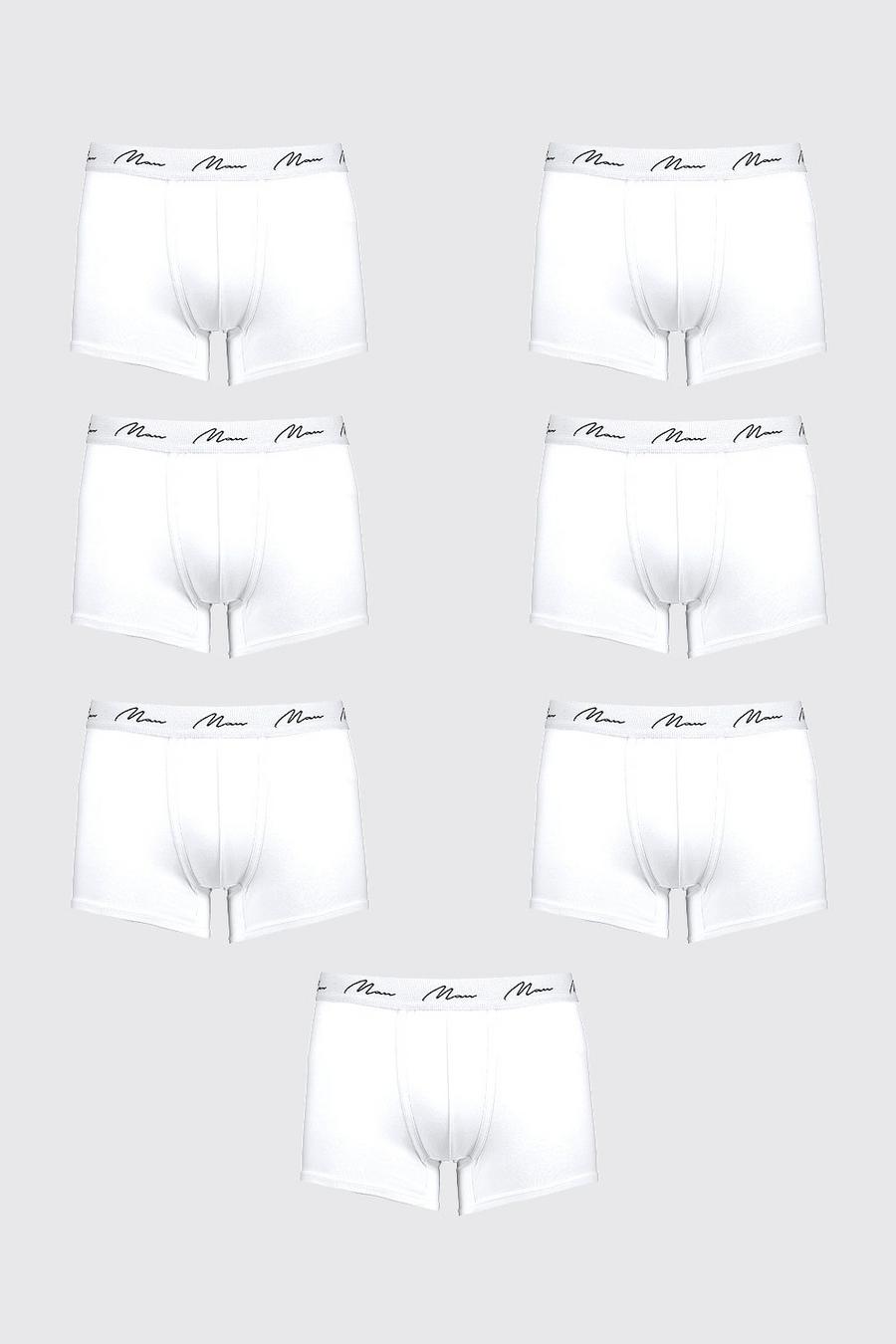 White 7 Pack MAN Signature Trunks image number 1