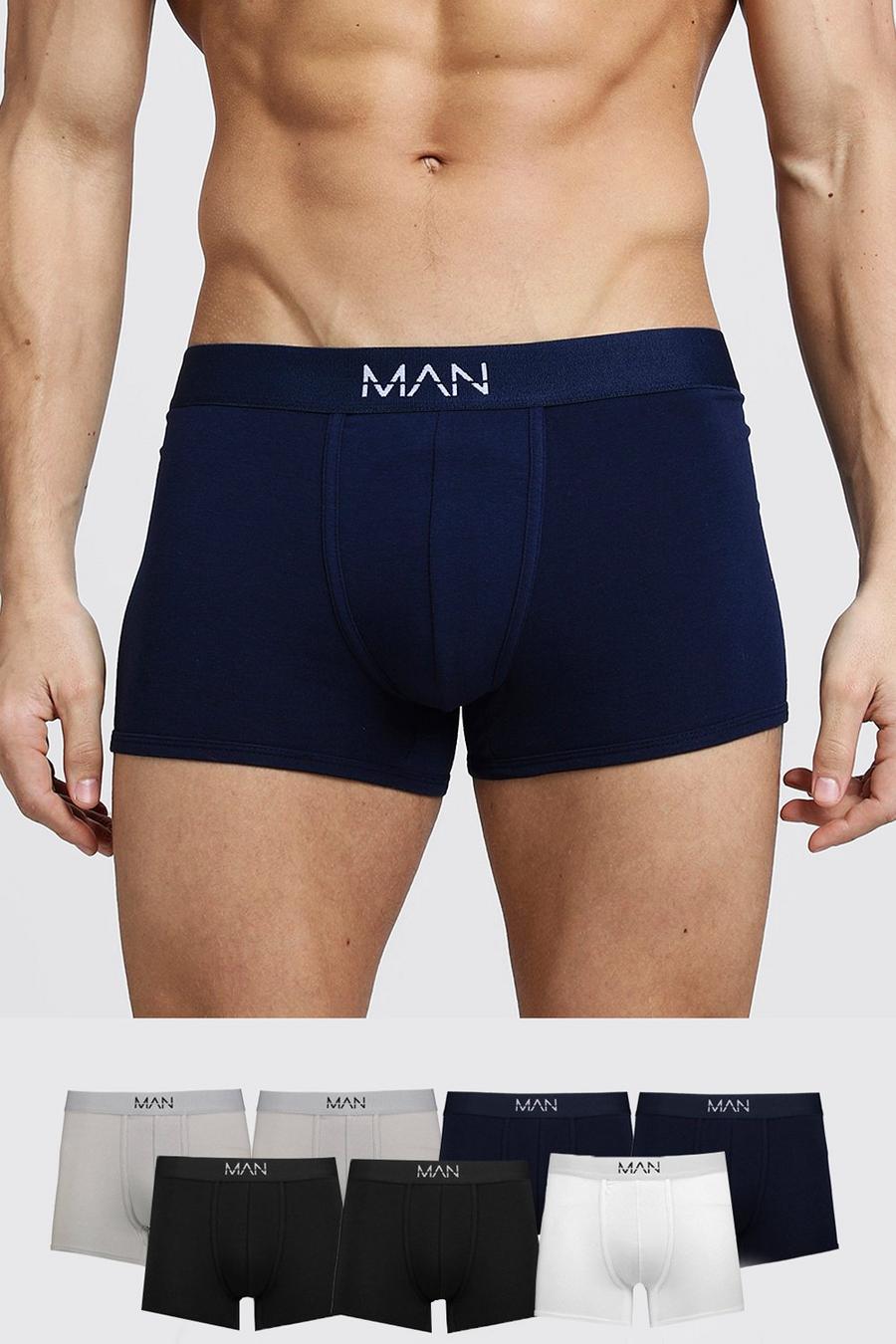 Multi 7 Pack Mixed Colour MAN Trunks image number 1