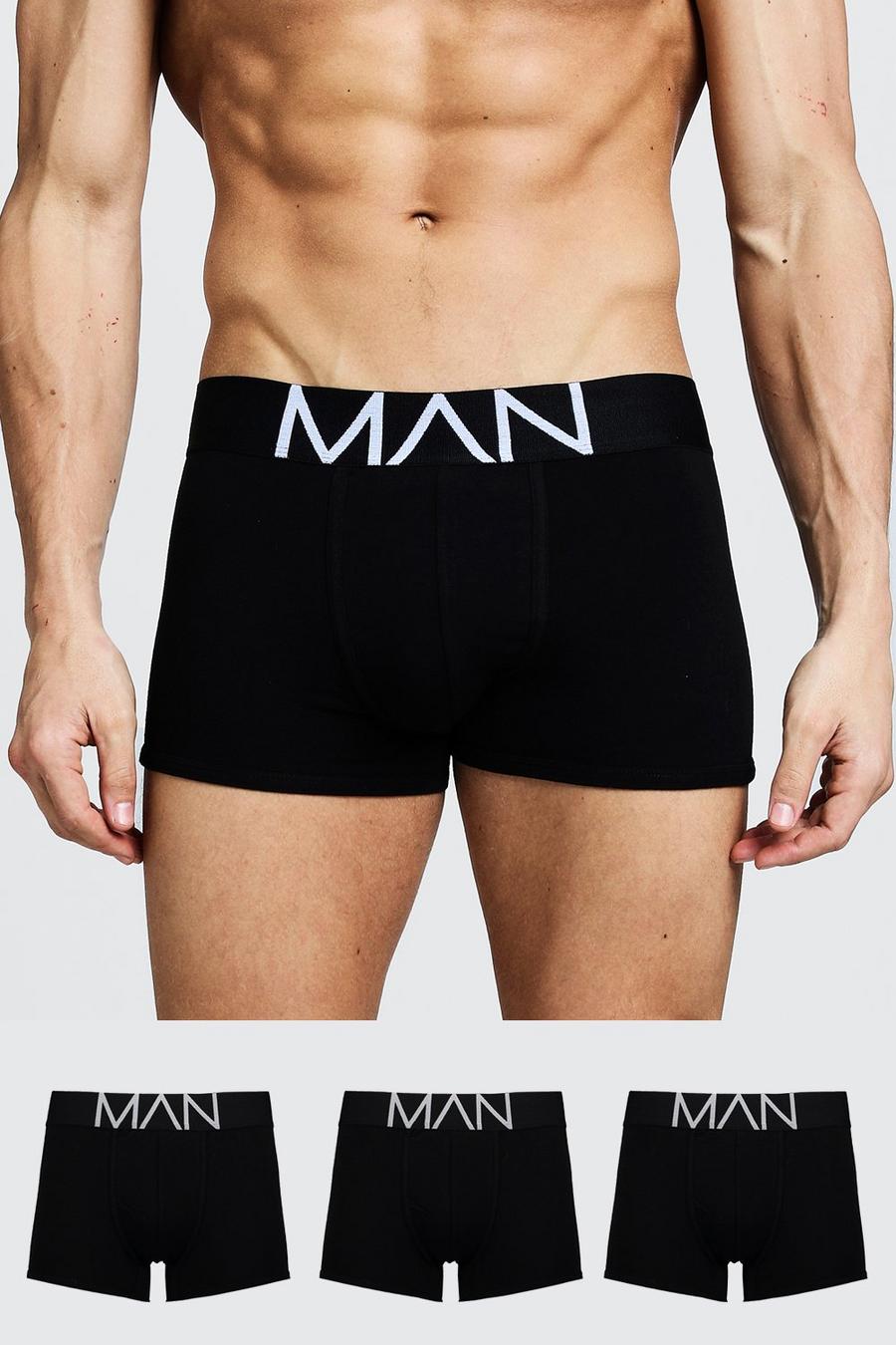 Zwart Man Boxers (3 Stuks) image number 1