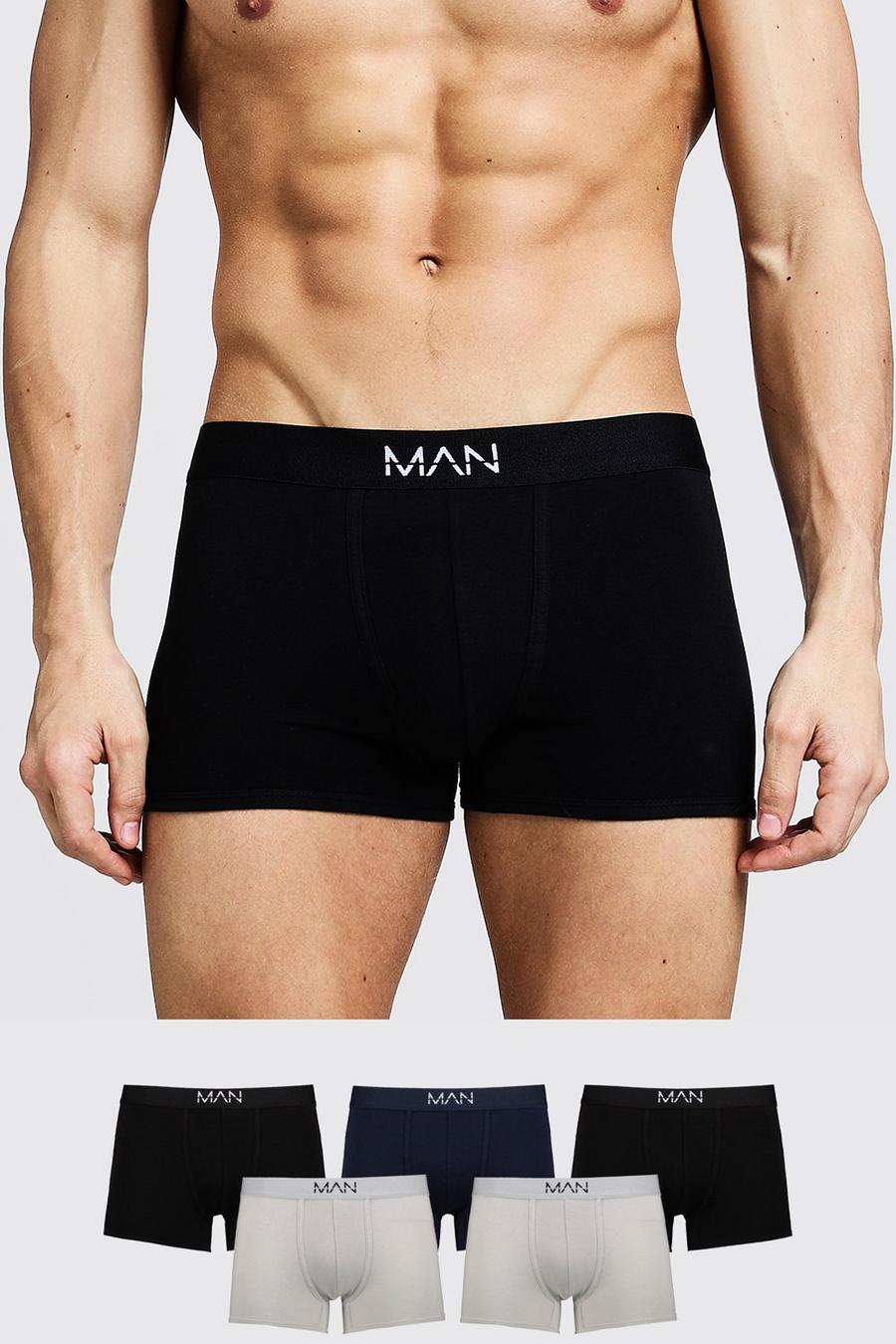 Multi 5 Pack Mixed Colour MAN Trunks image number 1