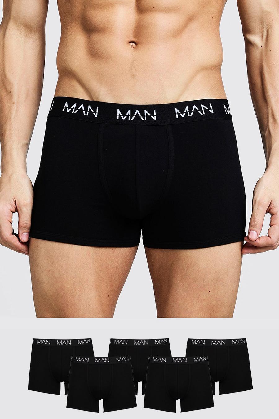 Zwart Man Boxers (5 Stuks) image number 1