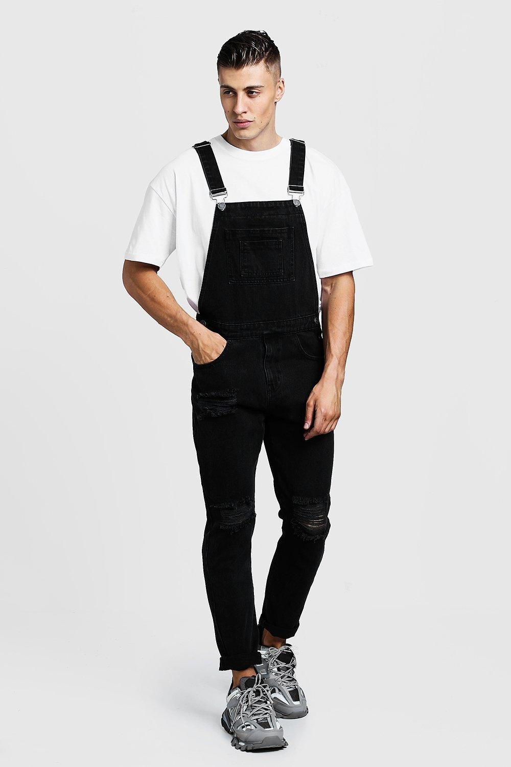 slim straight overalls