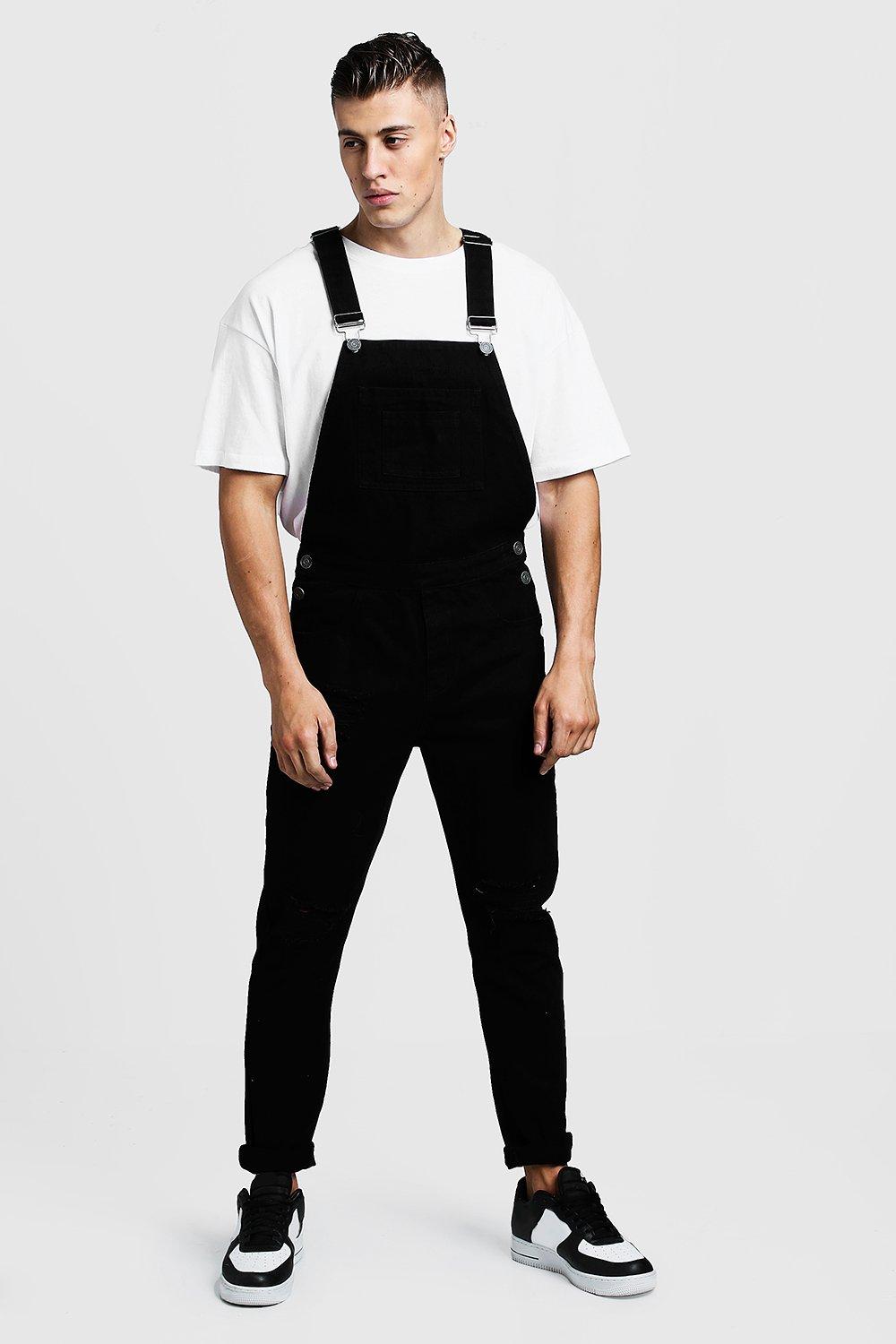 slim straight overalls