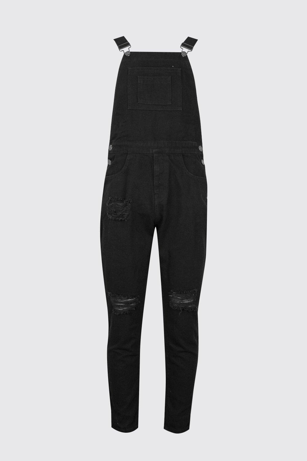 black overalls distressed