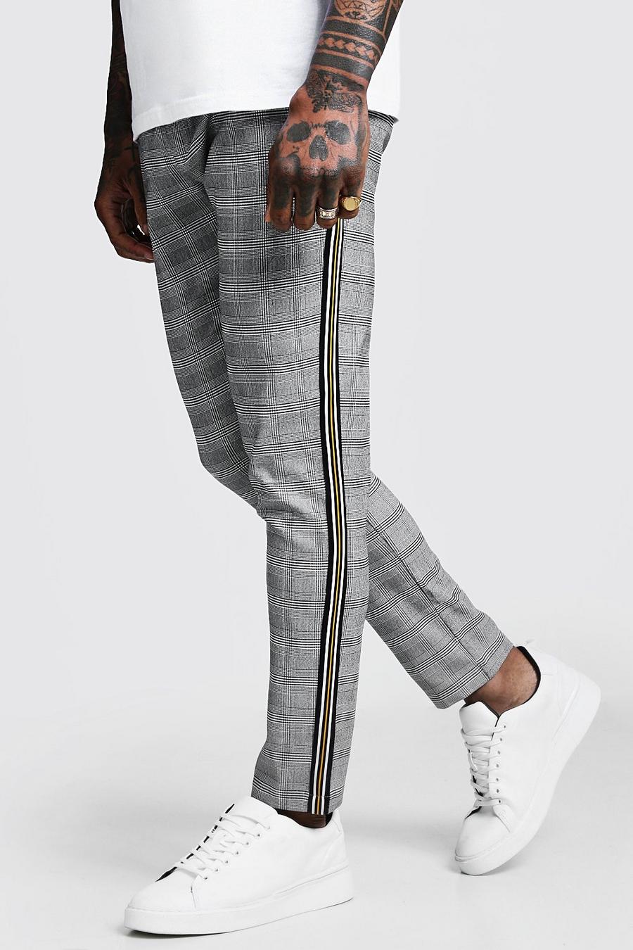Mono Check Tape Detail Smart Jogger image number 1