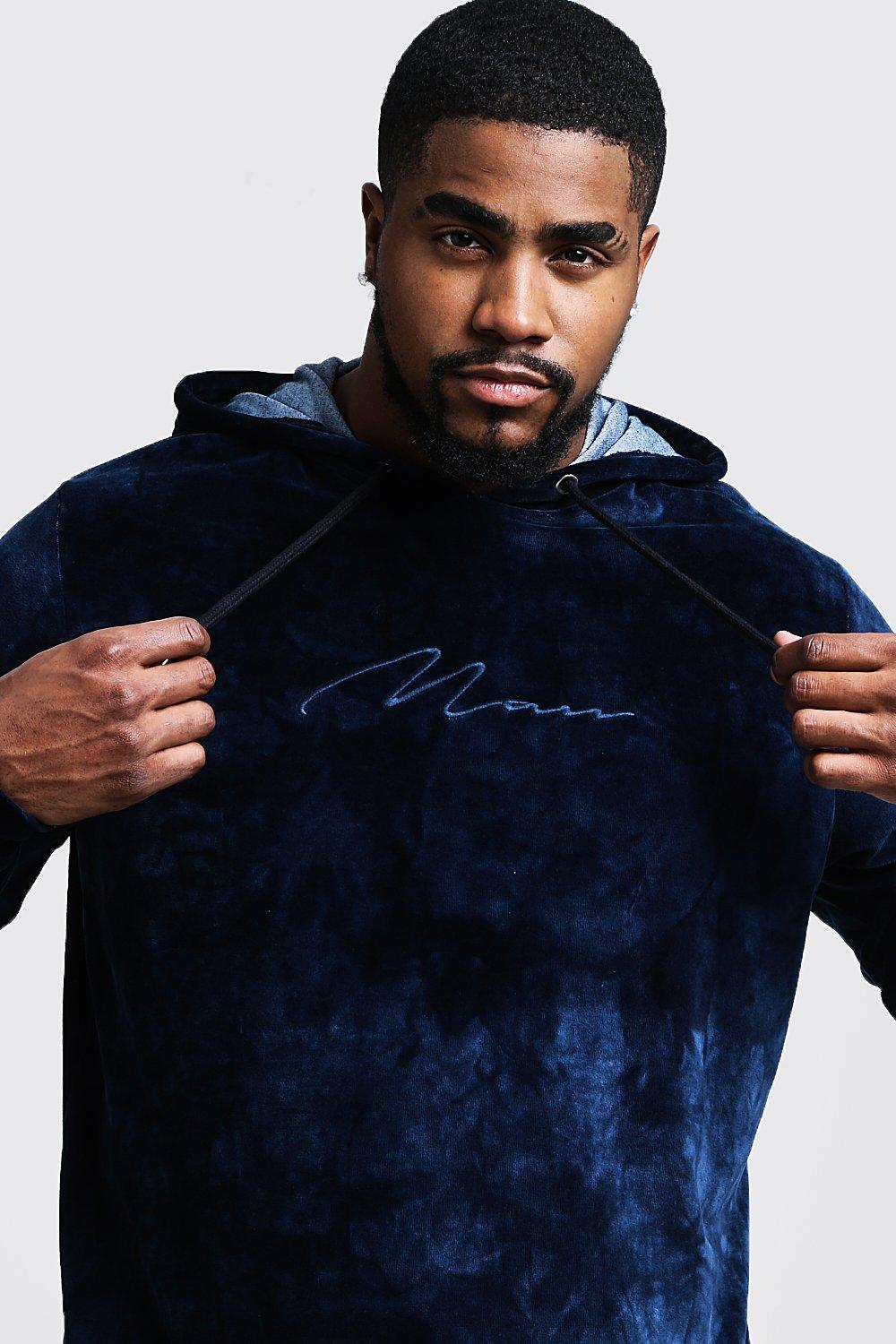 Plus size hot sale velour hoodie