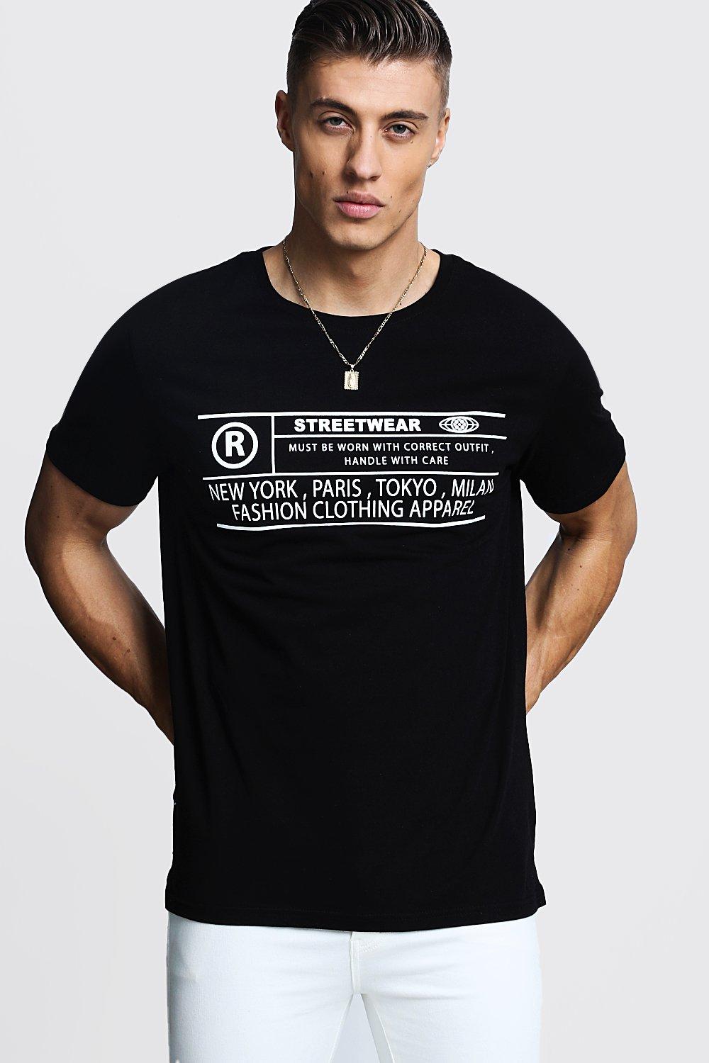 Men's Longline Streetwear Front And Back Graphic T-Shirt