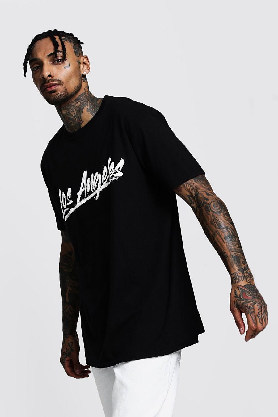 Oversized T-Shirt mit „Los Angeles“-Print image number 1